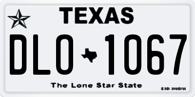 TX license plate DLO1067