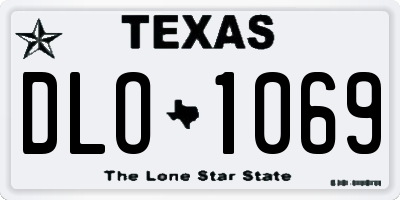 TX license plate DLO1069