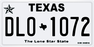 TX license plate DLO1072