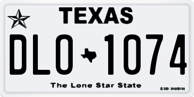 TX license plate DLO1074