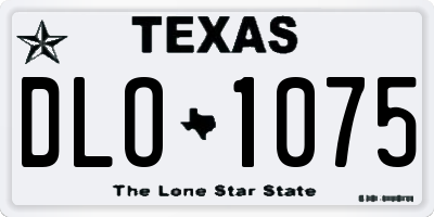 TX license plate DLO1075