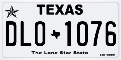 TX license plate DLO1076