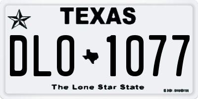 TX license plate DLO1077