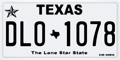 TX license plate DLO1078