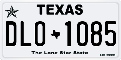 TX license plate DLO1085
