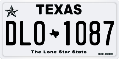 TX license plate DLO1087
