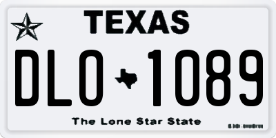 TX license plate DLO1089