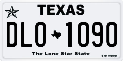 TX license plate DLO1090