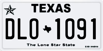 TX license plate DLO1091