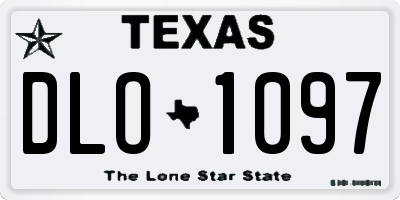 TX license plate DLO1097