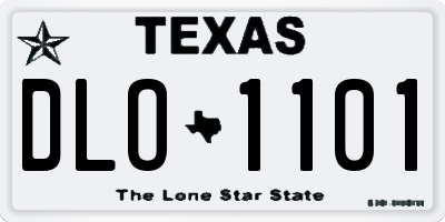 TX license plate DLO1101