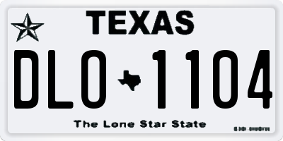 TX license plate DLO1104