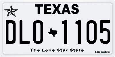 TX license plate DLO1105