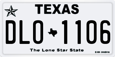 TX license plate DLO1106