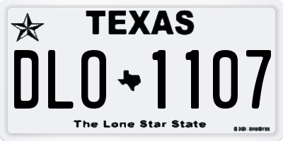 TX license plate DLO1107