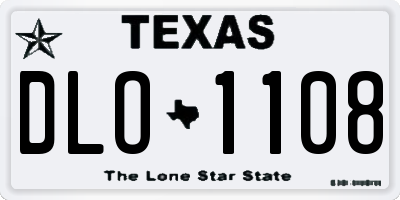 TX license plate DLO1108