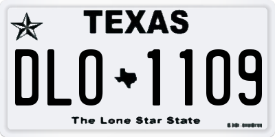 TX license plate DLO1109