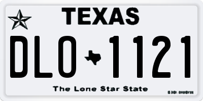 TX license plate DLO1121