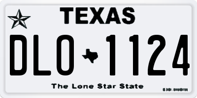 TX license plate DLO1124