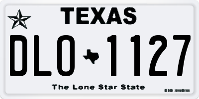TX license plate DLO1127