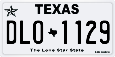 TX license plate DLO1129