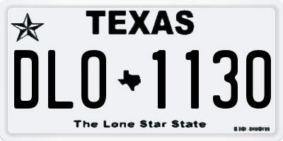 TX license plate DLO1130