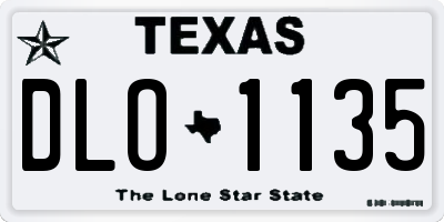 TX license plate DLO1135