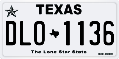 TX license plate DLO1136