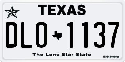 TX license plate DLO1137