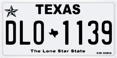 TX license plate DLO1139