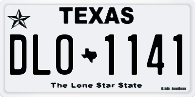 TX license plate DLO1141