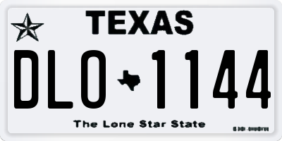 TX license plate DLO1144