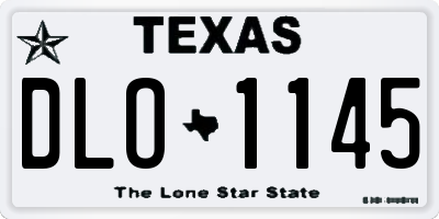 TX license plate DLO1145