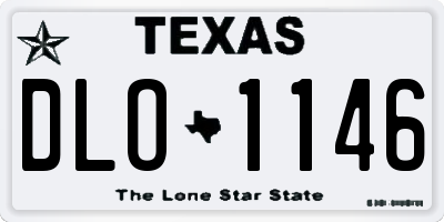 TX license plate DLO1146