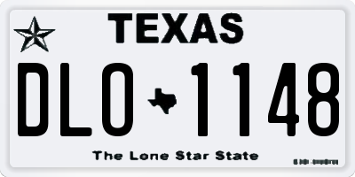 TX license plate DLO1148