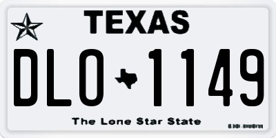 TX license plate DLO1149