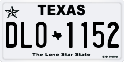 TX license plate DLO1152