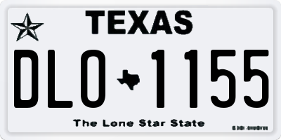 TX license plate DLO1155