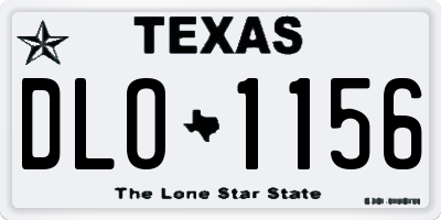 TX license plate DLO1156