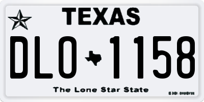 TX license plate DLO1158