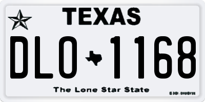 TX license plate DLO1168