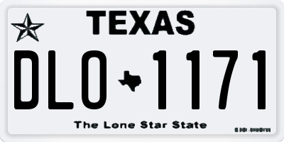 TX license plate DLO1171