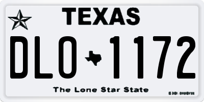 TX license plate DLO1172