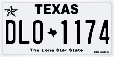 TX license plate DLO1174