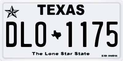 TX license plate DLO1175