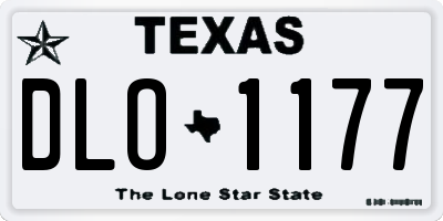 TX license plate DLO1177