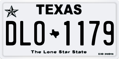 TX license plate DLO1179
