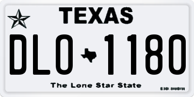 TX license plate DLO1180