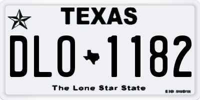 TX license plate DLO1182