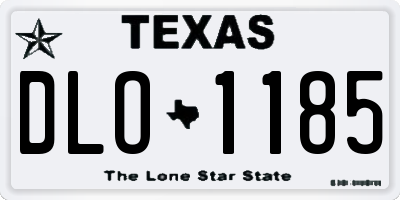 TX license plate DLO1185